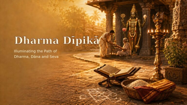 Dharma Dipika – Illuminating the Path of Dharma, Dāna and Seva